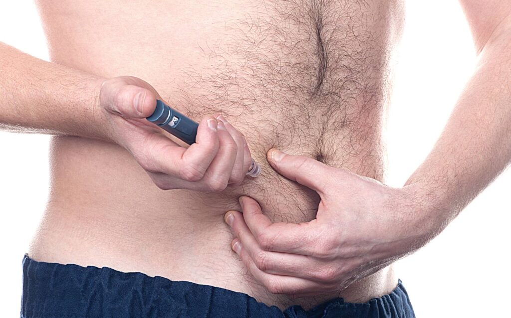 aplicação subcutânea de Kyinsu, tratamento para diabetes
