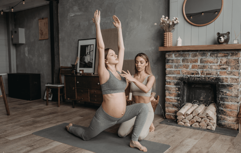 gravida fazendo exercício físico na gestação