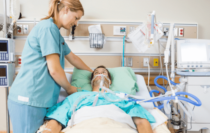 paciente hospitalizado em tratamento de choque neurogênico